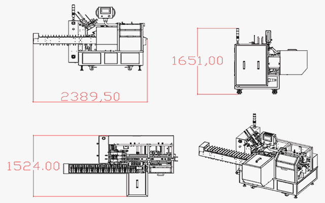 LY200-4自動裝盒機尺寸圖